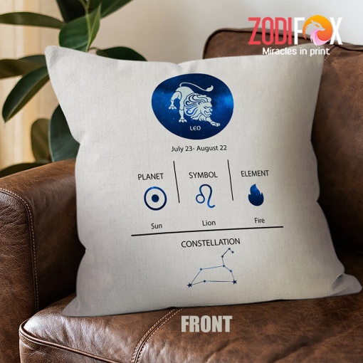 cool Leo Horoscope Throw Pillow zodiac presents for horoscope and astrology lovers – LEO-PL0019
