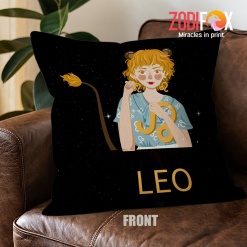 pretty Leo Girl Throw Pillow zodiac gifts for astrology lovers – LEO-PL0021