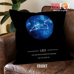 dramatic Leo Sunshine Throw Pillow zodiac gifts for astrology lovers – LEO-PL0024