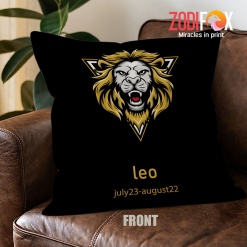 funny Leo King Throw Pillow birthday zodiac sign presents for horoscope and astrology lovers – LEO-PL0027