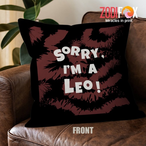 hot Leo Sorry Throw Pillow zodiac presents for horoscope and astrology lovers – LEO-PL0032