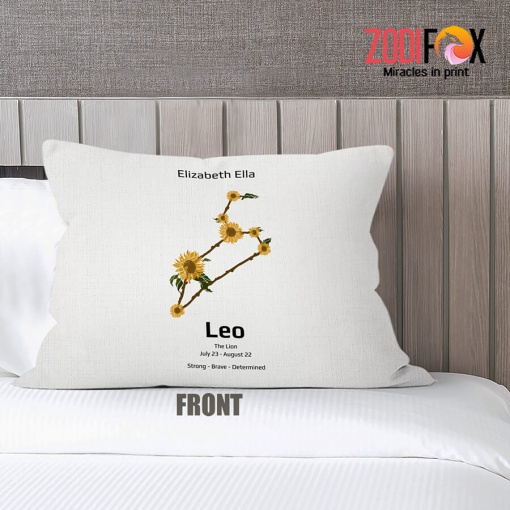 meaningful Leo Flower Throw Pillow birthday zodiac sign gifts for astrology lovers – LEO-PL0040