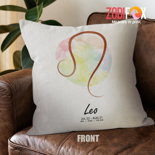 dramatic Leo Symbol Throw Pillow birthday zodiac sign presents for horoscope and astrology lovers – LEO-PL0041