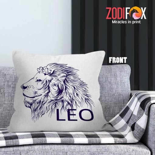 special Leo Lion Throw Pillow birthday zodiac sign presents for horoscope and astrology lovers – LEO-PL0044
