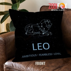 cool Leo Loyal Throw Pillow –zodiac sign presents for horoscope lovers LEO-PL0052