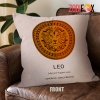 cool Leo Generous Throw Pillow zodiac sign presents for horoscope lovers – LEO-PL0054