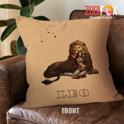 cool Leo Lion Throw Pillow zodiac sign presents for horoscope lovers – LEO-PL0056