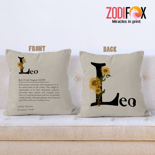 novelty Leo Leader Throw Pillow zodiac sign presents for horoscope and astrology lovers – LEO-PL0057