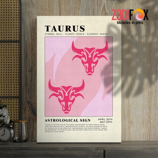 interested Taurus Bull Canvas birthday zodiac sign gifts for horoscope and astrology lovers – TAURUS0010