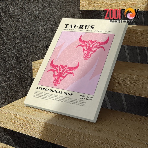 interested Taurus Bull Canvas zodiac related gifts – TAURUS0010