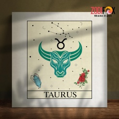 cool Taurus Facts Canvas birthday zodiac sign gifts for horoscope and astrology lovers – TAURUS0011