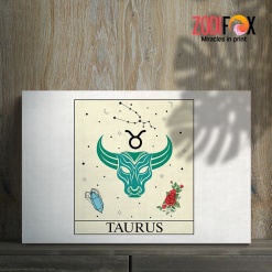 hot Taurus Facts Canvas zodiac sign presents for horoscope lovers – TAURUS0011