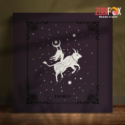 wonderful Taurus Art Canvas zodiac sign gifts for horoscope and astrology lovers – TAURUS0012
