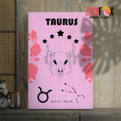 meaningful Taurus Flower Canvas birthday zodiac gifts for horoscope and astrology lovers – TAURUS0014