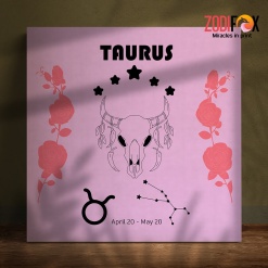 cool Taurus Flower Canvas zodiac sign gifts for astrology lovers – TAURUS0014