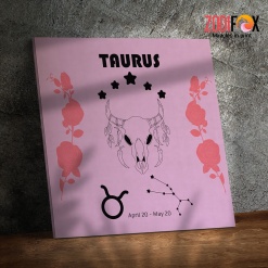dramatic Taurus Flower Canvas zodiac gifts and collectibles – TAURUS0014