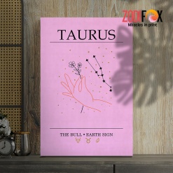 meaningful Taurus Zodiac Sign Canvas zodiac presents for astrology lovers – TAURUS0002