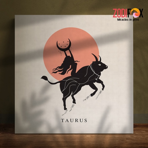 dramatic Taurus Moon Canvas zodiac sign presents – TAURUS0004