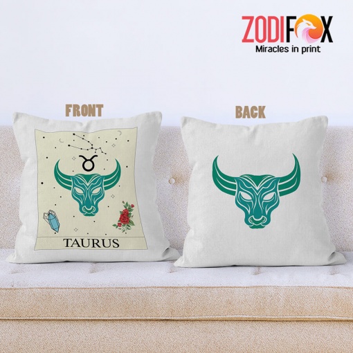 exciting Taurus Zodiac Throw Pillow zodiac sign presents for horoscope and astrology lovers – TAURUS-PL0011