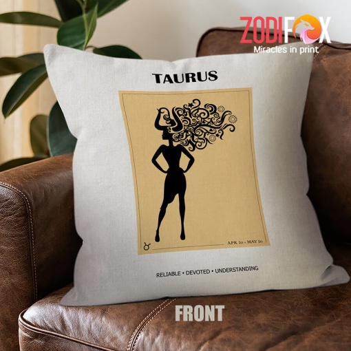 interested Taurus Boho Throw Pillow zodiac sign presents for horoscope lovers – TAURUS-PL0024