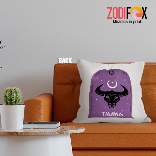 funny Taurus Stubborn Throw Pillow zodiac sign gifts for astrology lovers – TAURUS-PL0025
