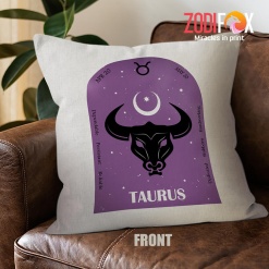 best Taurus Stubborn Throw Pillow zodiac gifts and collectibles – TAURUS-PL0025