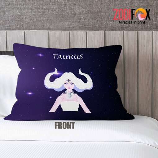 beautiful Taurus Queen Throw Pillow birthday zodiac sign gifts for horoscope and astrology lovers – TAURUS-PL0029