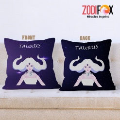 high quality Taurus Queen Throw Pillow zodiac related gifts – TAURUS-PL0029