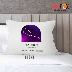 beautiful Taurus Loving Throw Pillow birthday zodiac gifts for astrology lovers – TAURUS-PL0003