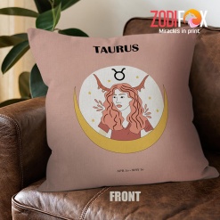 nice Taurus Girl Throw Pillow zodiac sign presents for astrology lovers – TAURUS-PL0030