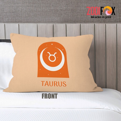 unique Taurus Symbol Throw Pillow zodiac presents for astrology lovers – TAURUS-PL0034
