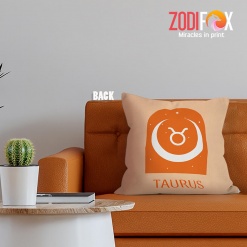 cool Taurus Symbol Throw Pillow astrology gifts – TAURUS-PL0034