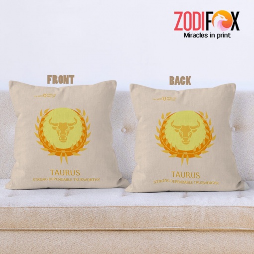 amazing Taurus Strong Throw Pillow zodiac gifts for horoscope and astrology lovers – TAURUS-PL0035