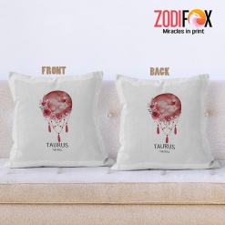dramatic Taurus Flower Throw Pillow zodiac gifts for astrology lovers – TAURUS-PL0036