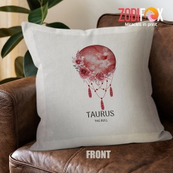 dramatic Taurus Flower Throw Pillow birthday zodiac presents for horoscope and astrology lovers – TAURUS-PL0036