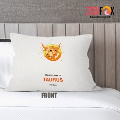 amazing Taurus Bull Throw Pillow astrology horoscope zodiac gifts for boy and girl – TAURUS-PL0038