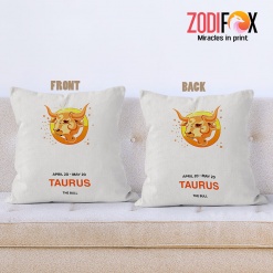 pretty Taurus Bull Throw Pillow zodiac sign presents for horoscope and astrology lovers – TAURUS-PL0038