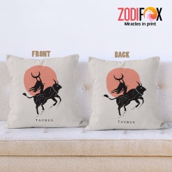 meaningful Taurus Boho Throw Pillow zodiac related gifts – TAURUS-PL0004