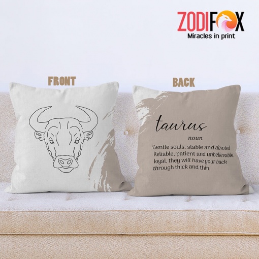 special Taurus Gentle Throw Pillow zodiac related gifts – TAURUS-PL0041