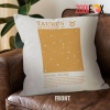 awesome Taurus Earth Throw Pillow zodiac gifts and collectibles – TAURUS-PL0042