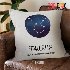 awesome Taurus Logical Throw Pillow zodiac gifts for astrology lovers – TAURUS-PL0044