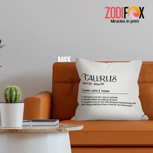 interested Taurus Attitude Throw Pillow zodiac sign gifts for astrology lovers – TAURUS-PL0047