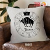 interested Taurus Bull Throw Pillow birthday zodiac sign presents for horoscope and astrology lovers – TAURUS-PL0050