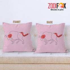 dramatic Taurus Art Throw Pillow zodiac gifts for horoscope and astrology lovers – TAURUS-PL0053