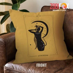 awesome Taurus Woman Throw Pillow zodiac gifts for astrology lovers – TAURUS-PL0006
