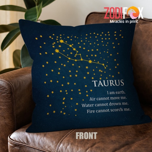 cool Taurus Star Throw Pillow zodiac sign presents for astrology lovers – TAURUS-PL0007
