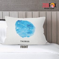 pretty Taurus Watercolor Throw Pillow astrology horoscope zodiac gifts for boy and girl – TAURUS-PL0008