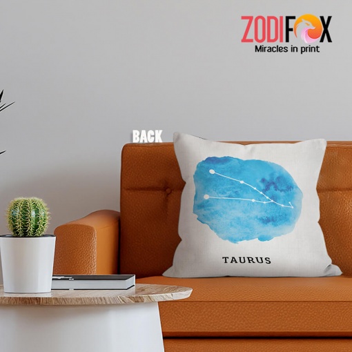 cute Taurus Watercolor Throw Pillow gifts according to zodiac signs – TAURUS-PL0008