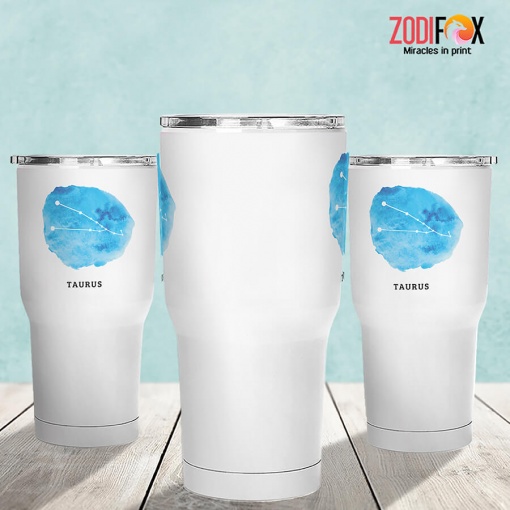 personalised Taurus Watercolor Tumbler zodiac sign presents for horoscope and astrology lovers – TAURUS-T0008
