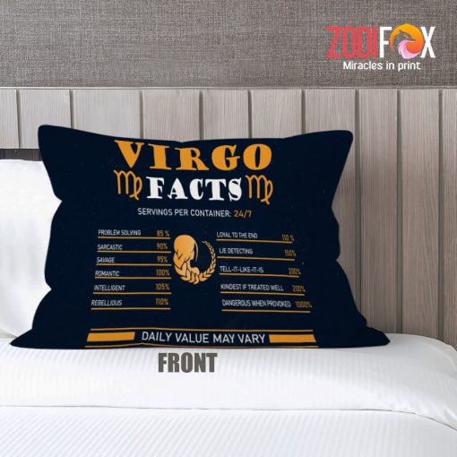 exciting Virgo Facts Throw Pillow zodiac birthday gifts – VIRGO-PL0001